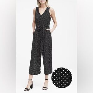 Banana Republic Black Polka Dot Jumpsuit